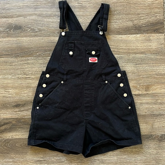 Revolt Jeans Denim - Revolt Classic Denim Shorts Overalls Utility Cargo Black Cotton